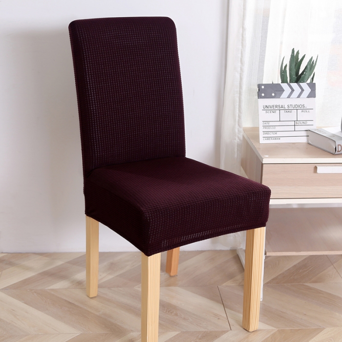 91家纺网 家纺一手货源 找家纺 兴妮雅家纺 2020新款华夫格椅子套系列 深咖啡