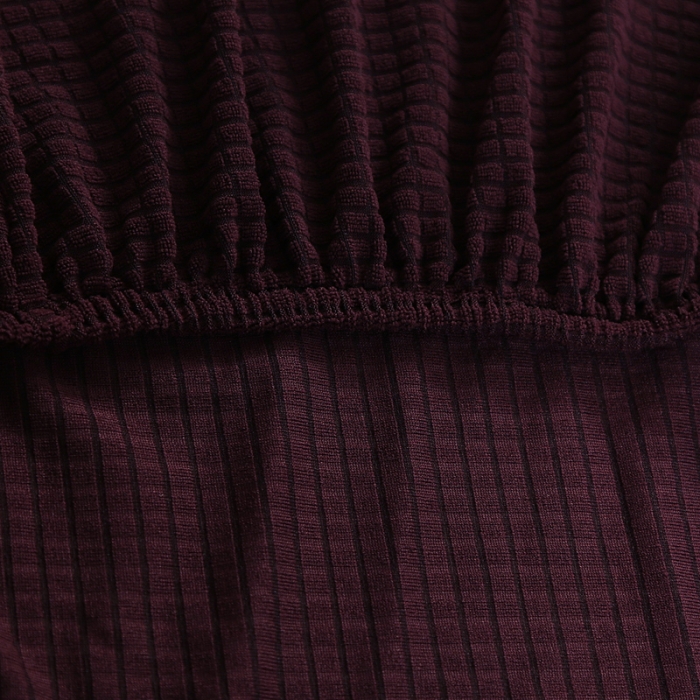 91家纺网 家纺一手货源 找家纺 兴妮雅家纺 2020新款华夫格椅子套系列 深咖啡