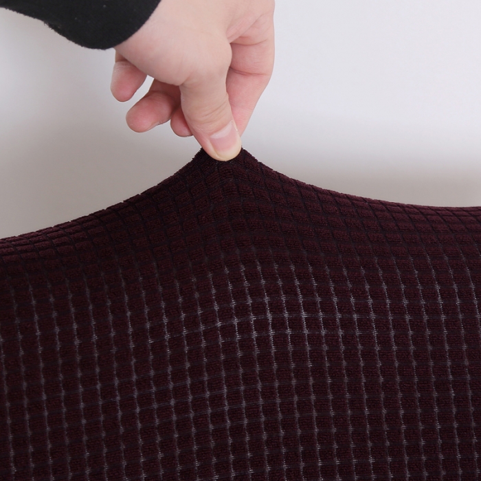 91家纺网 家纺一手货源 找家纺 兴妮雅家纺 2020新款华夫格椅子套系列 深咖啡