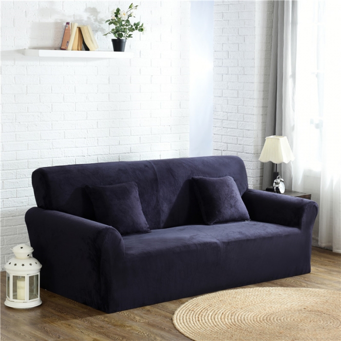 91家纺网 家纺一手货源 找家纺 兴妮雅  2020新款毛绒款沙发套 深灰