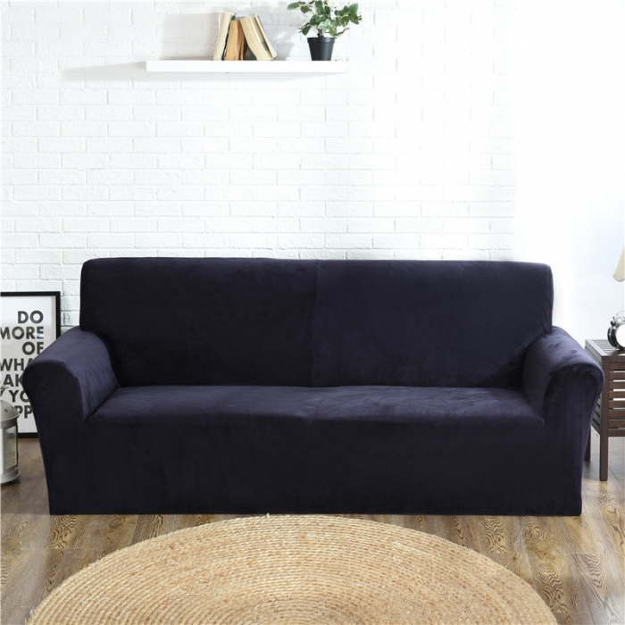 91家纺网 家纺一手货源 找家纺 兴妮雅  2020新款毛绒款沙发套 深灰