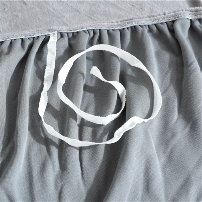 91家纺网 家纺一手货源 找家纺 兴妮雅  2020新款毛绒款沙发套 银灰