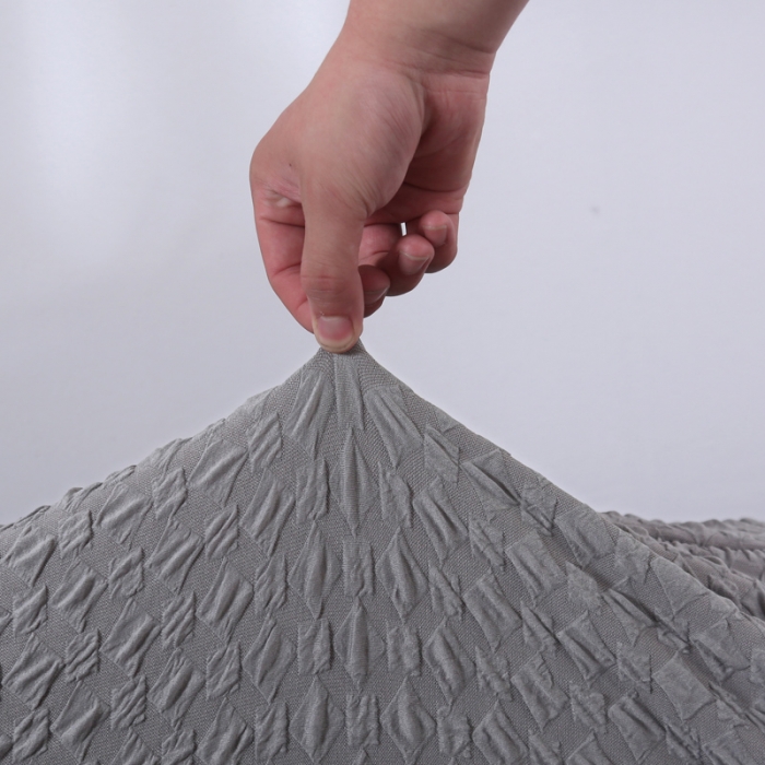 91家纺网 家纺一手货源 找家纺 兴妮雅 2020新款牛奶丝压花沙发套 灰色