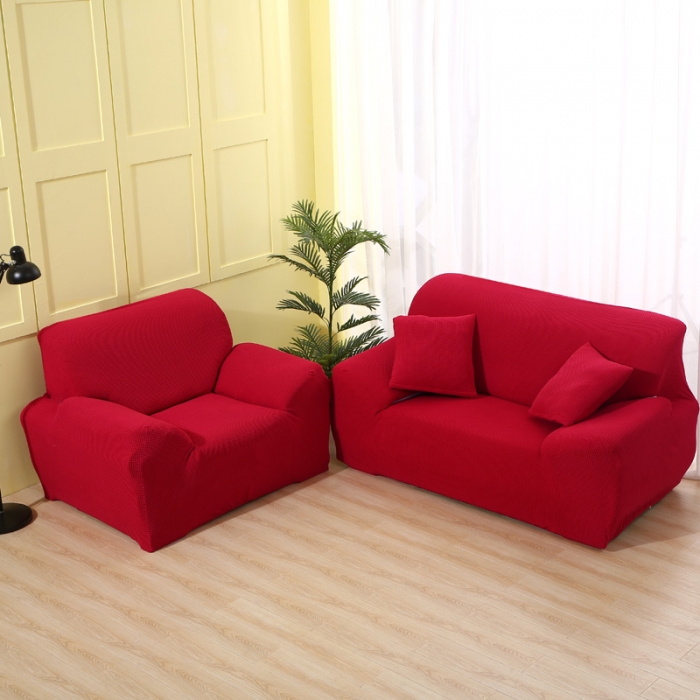 91家纺网 家纺一手货源 找家纺 兴妮雅 2020新款玉米绒沙发套 大红