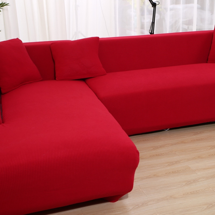 91家纺网 家纺一手货源 找家纺 兴妮雅 2020新款玉米绒沙发套 大红