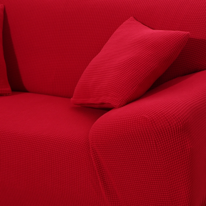 91家纺网 家纺一手货源 找家纺 兴妮雅 2020新款玉米绒沙发套 大红