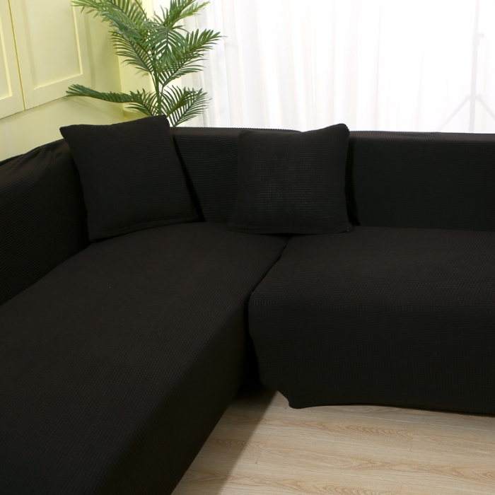 91家纺网 家纺一手货源 找家纺 兴妮雅 2020新款玉米绒沙发套 黑