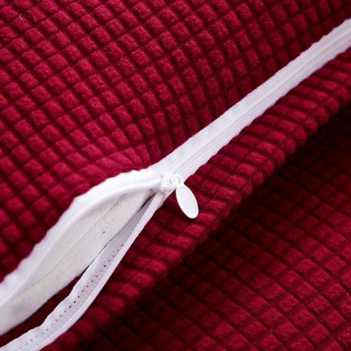 91家纺网 家纺一手货源 找家纺 兴妮雅 2020新款玉米绒沙发套 酒红