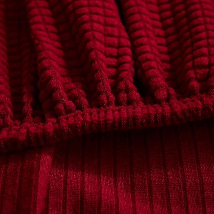 91家纺网 家纺一手货源 找家纺 兴妮雅 2020新款玉米绒沙发套 酒红