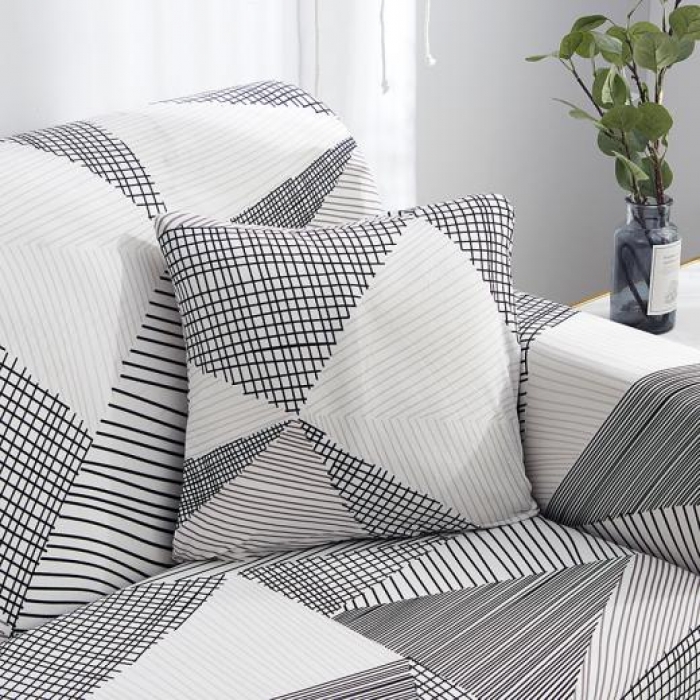 91家纺网 家纺一手货源 找家纺 兴妮雅家纺 2018新款小清新风格沙发套 摩卡