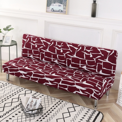 兴妮雅家纺 2020新款弹力布沙发床 2印象派-红色
