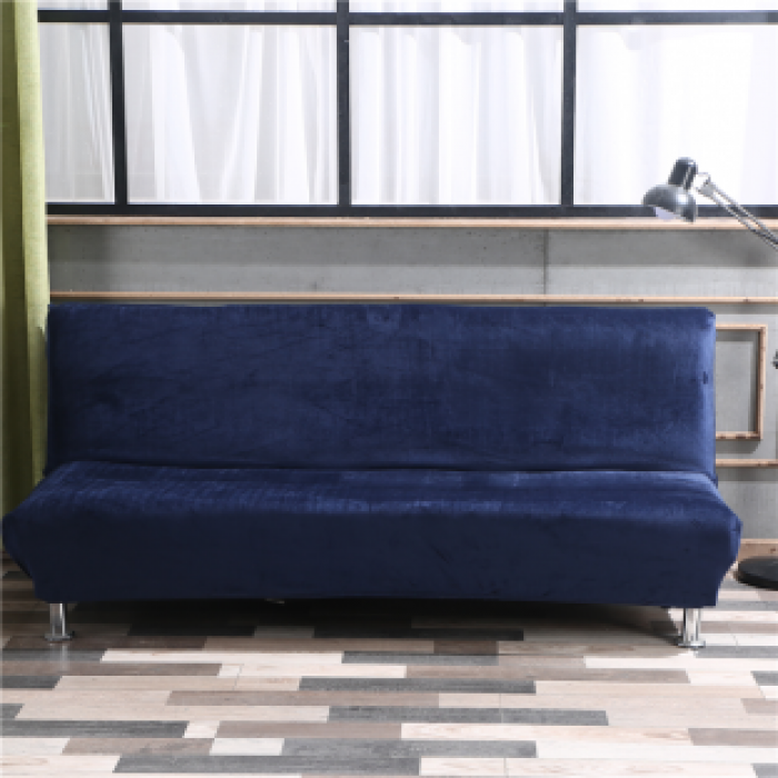 91家纺网 家纺一手货源 找家纺 兴妮雅家纺 2020新款毛绒款沙发床 藏蓝