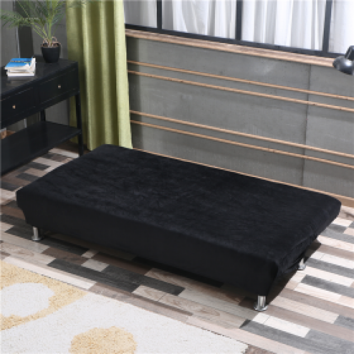 91家纺网 家纺一手货源 找家纺 兴妮雅家纺 2020新款毛绒款沙发床 黑色