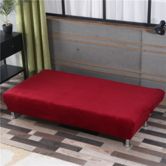 91家纺网 家纺一手货源 找家纺 兴妮雅家纺 2020新款毛绒款沙发床 酒红