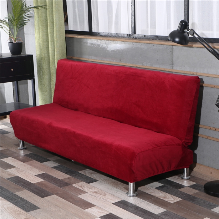 91家纺网 家纺一手货源 找家纺 兴妮雅家纺 2020新款毛绒款沙发床 酒红