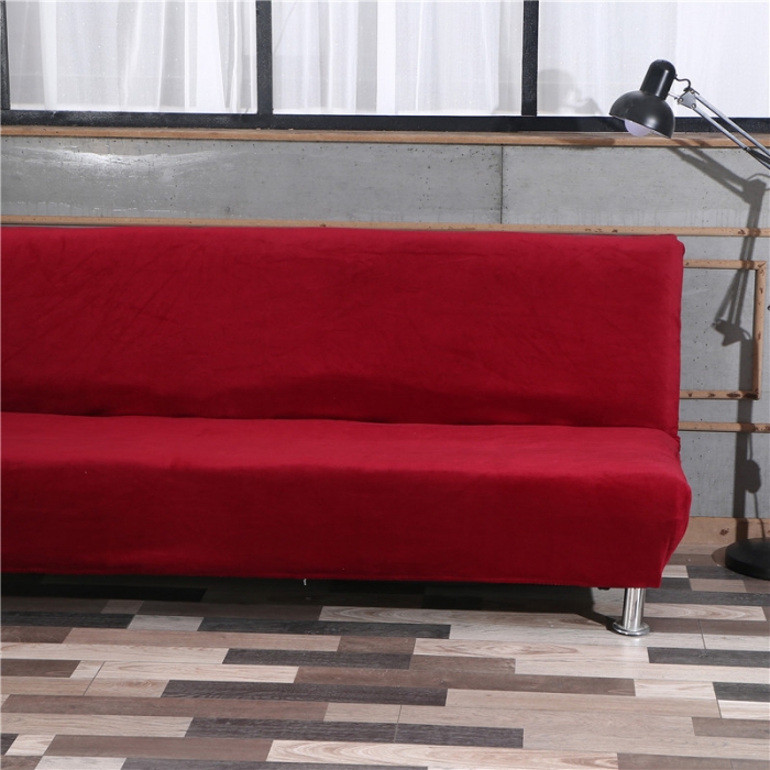 91家纺网 家纺一手货源 找家纺 兴妮雅家纺 2020新款毛绒款沙发床 酒红