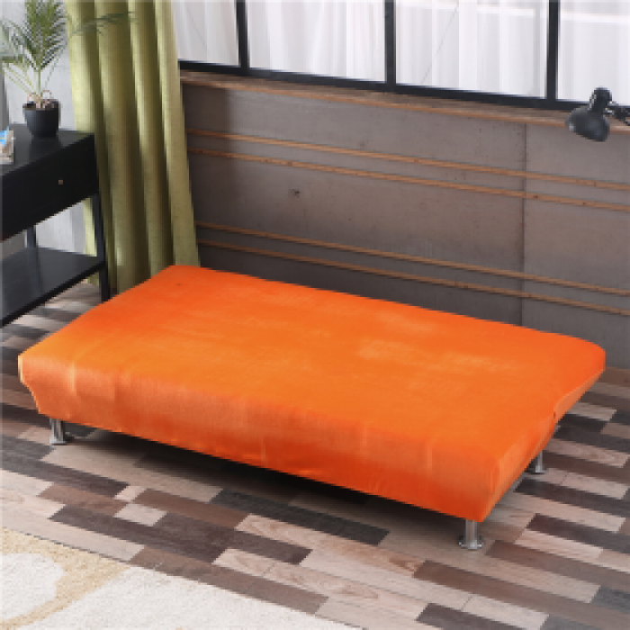 91家纺网 家纺一手货源 找家纺 兴妮雅家纺 2020新款毛绒款沙发床 橘色