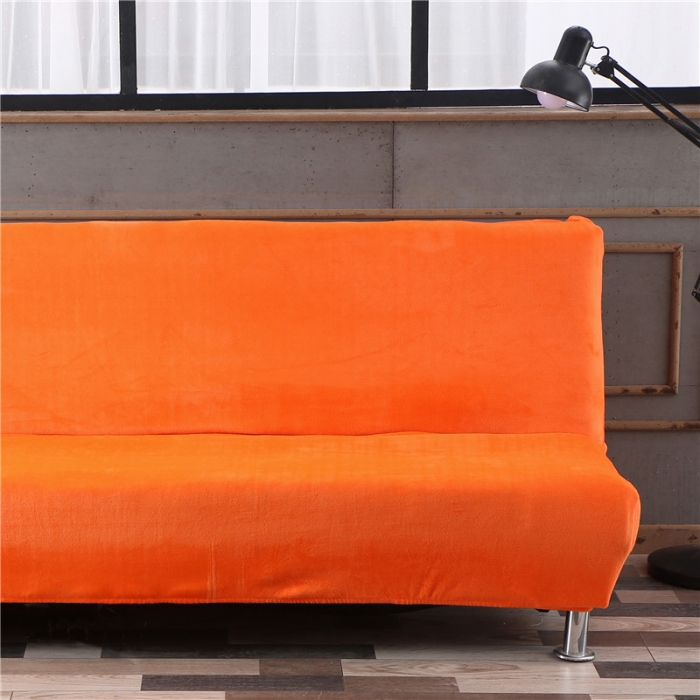 91家纺网 家纺一手货源 找家纺 兴妮雅家纺 2020新款毛绒款沙发床 橘色