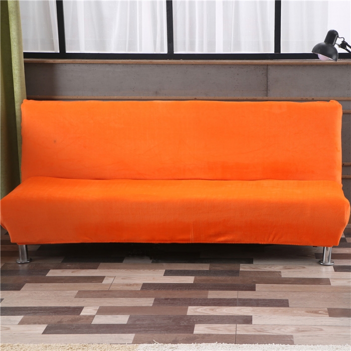 91家纺网 家纺一手货源 找家纺 兴妮雅家纺 2020新款毛绒款沙发床 橘色