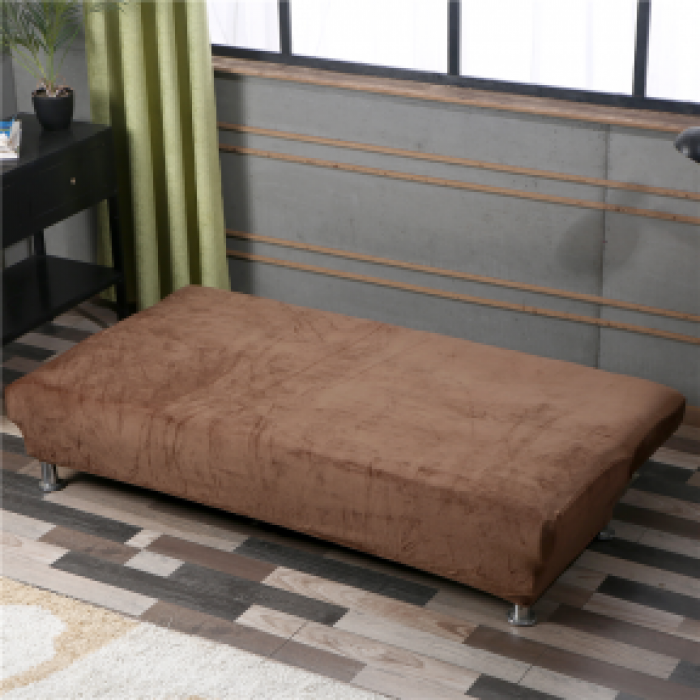 91家纺网 家纺一手货源 找家纺 兴妮雅家纺 2020新款毛绒款沙发床 驼色
