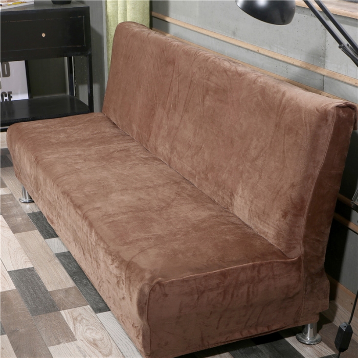 91家纺网 家纺一手货源 找家纺 兴妮雅家纺 2020新款毛绒款沙发床 驼色
