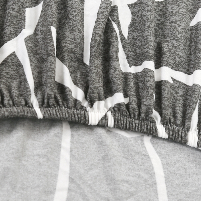 91家纺网 家纺一手货源 找家纺 兴妮雅家纺 2020新款弹力布椅子套一只 6印象派-浅灰