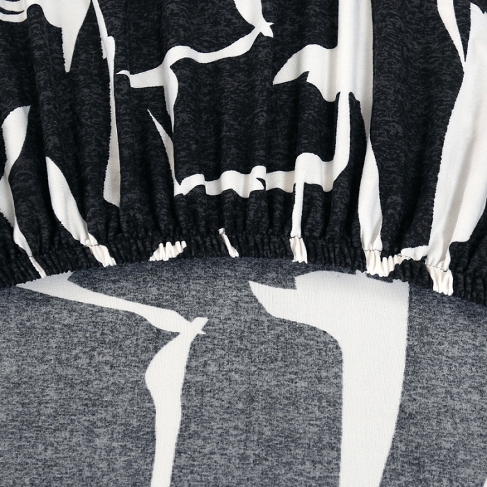 91家纺网 家纺一手货源 找家纺 兴妮雅家纺 2020新款弹力布椅子套一只 7印象派-黑色