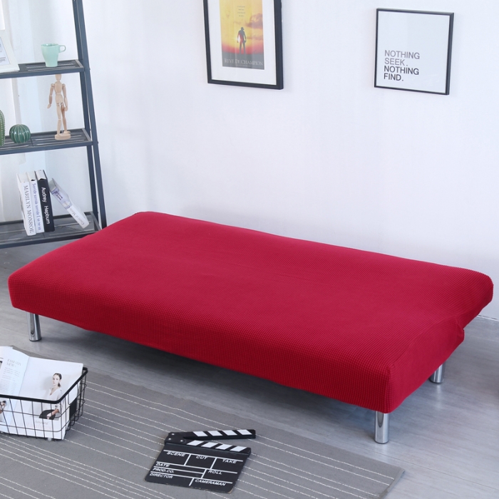 91家纺网 家纺一手货源 找家纺 兴妮雅家纺 2020新款纯色玉米绒沙发床 酒红