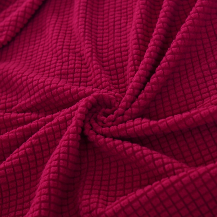 91家纺网 家纺一手货源 找家纺 兴妮雅家纺 2020新款纯色玉米绒沙发床 酒红