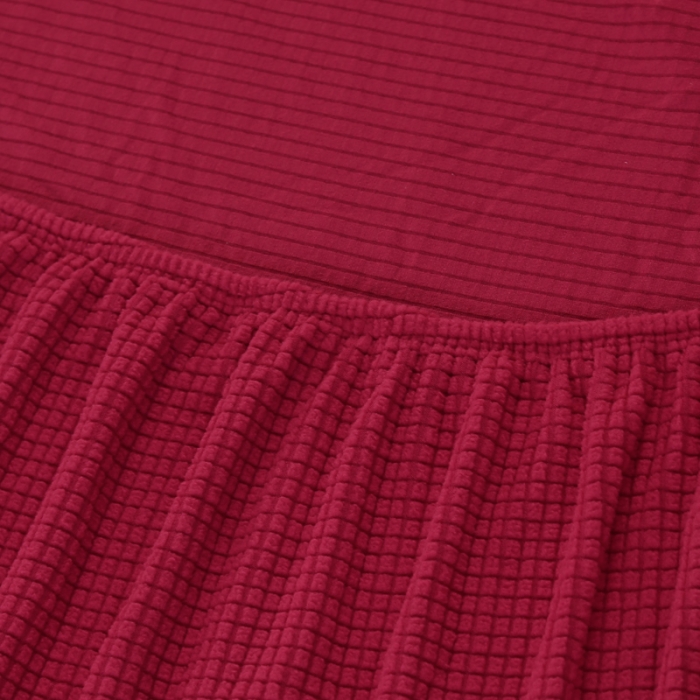 91家纺网 家纺一手货源 找家纺 兴妮雅家纺 2020新款纯色玉米绒沙发床 酒红