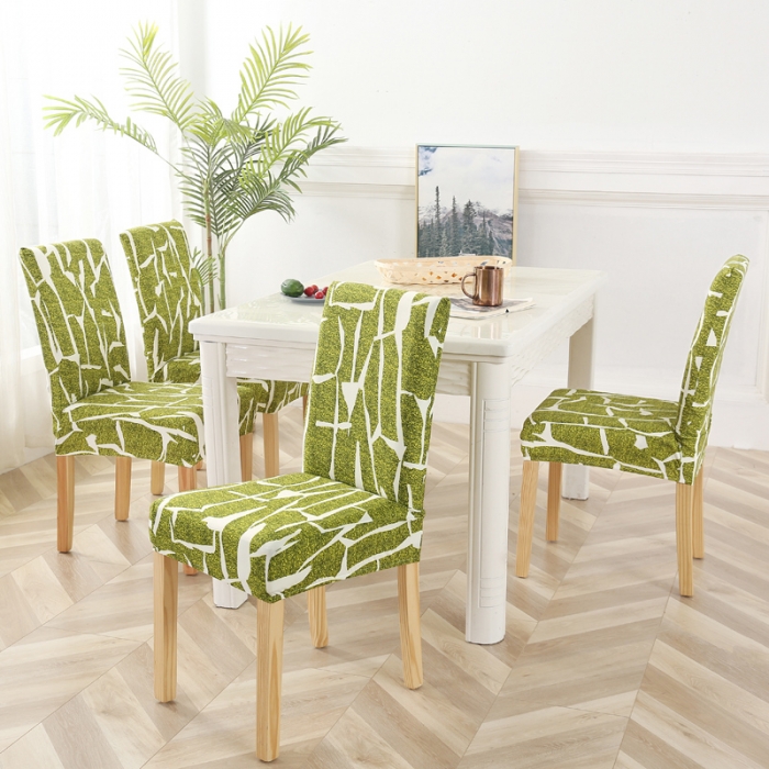 91家纺网 家纺一手货源 找家纺 兴妮雅家纺 2020新款弹力布椅子套一只 3印象派-绿色