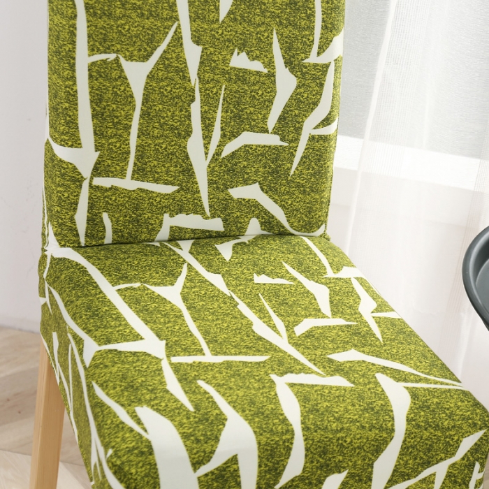 91家纺网 家纺一手货源 找家纺 兴妮雅家纺 2020新款弹力布椅子套一只 3印象派-绿色