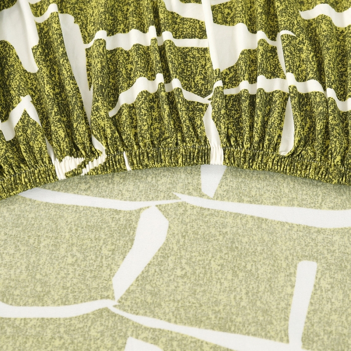 91家纺网 家纺一手货源 找家纺 兴妮雅家纺 2020新款弹力布椅子套一只 3印象派-绿色