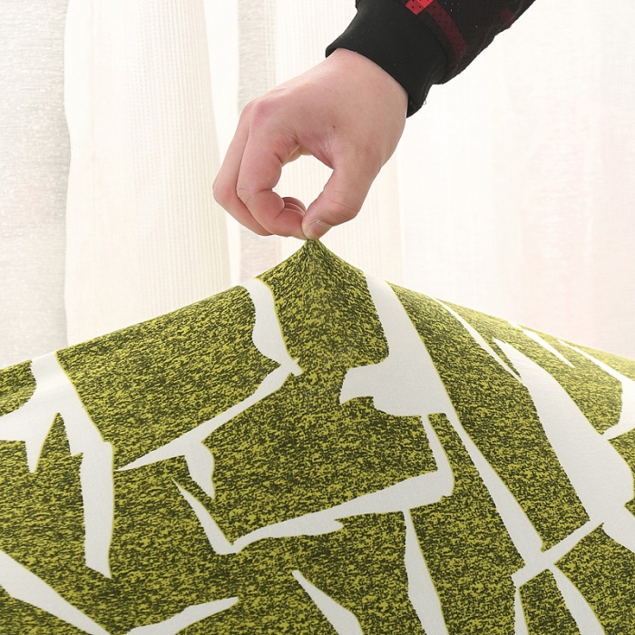 91家纺网 家纺一手货源 找家纺 兴妮雅家纺 2020新款弹力布椅子套一只 3印象派-绿色