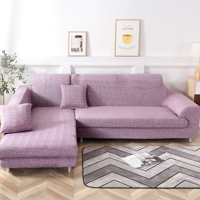 91家纺网 家纺一手货源 找家纺 兴妮雅家纺 2020新款贵妃风格沙发套 风尚（豆沙）