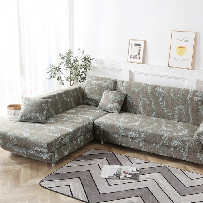 91家纺网 家纺一手货源 找家纺 兴妮雅家纺 2020新款贵妃风格沙发套 艺术之声-卡其