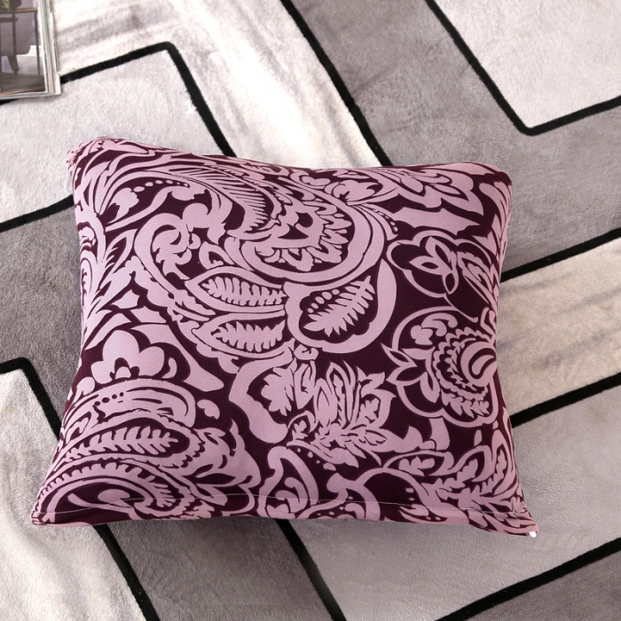 91家纺网 家纺一手货源 找家纺 兴妮雅家纺 2020新款贵妃风格沙发套 凤尾(豆沙)