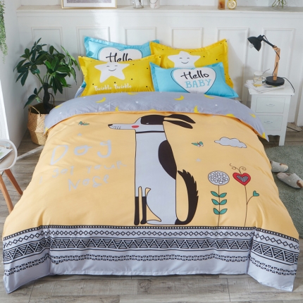 91家纺网 家纺一手货源 找家纺 （总）诗洋洋家纺 大版加厚磨毛四件套床单款