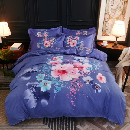 91家纺网 家纺一手货源 找家纺 诗洋洋家纺 大版加厚磨毛四件套床单款 遇见