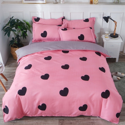 91家纺网 家纺一手货源 找家纺 诗洋洋家纺 大版加厚磨毛四件套床单款 心动时分