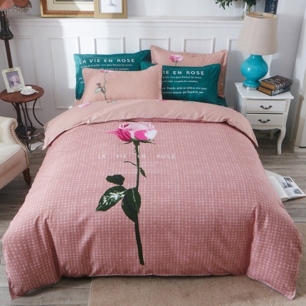 91家纺网 家纺一手货源 找家纺 诗洋洋家纺 大版加厚磨毛四件套床单款 一枝独秀