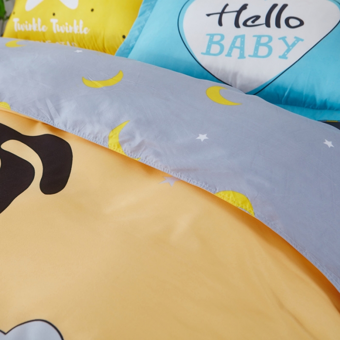 91家纺网 家纺一手货源 找家纺 诗洋洋家纺 大版加厚磨毛四件套床单款 呆萌小狗