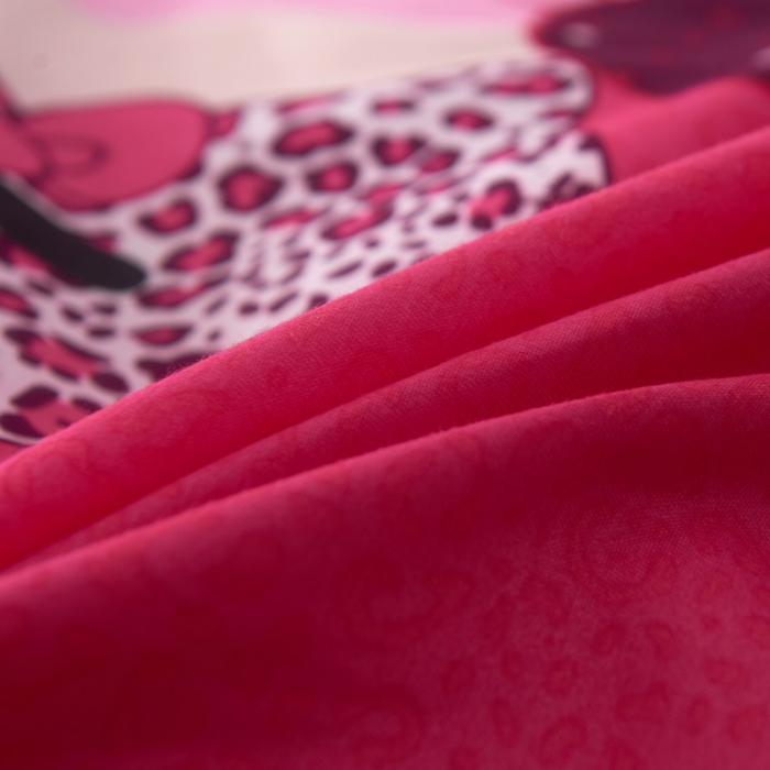 91家纺网 家纺一手货源 找家纺 诗洋洋家纺 大版加厚磨毛四件套床单款 粉红kt