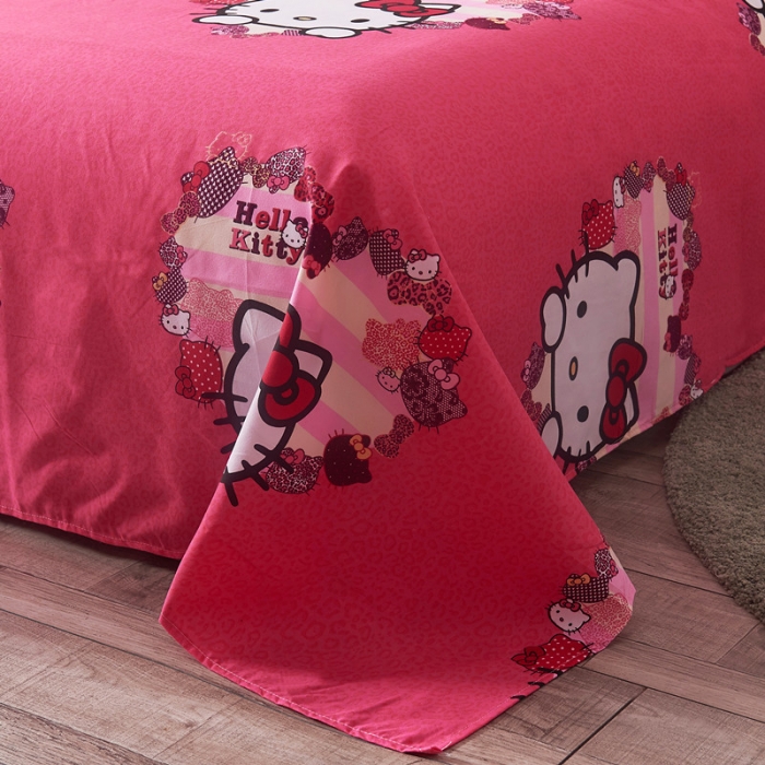 91家纺网 家纺一手货源 找家纺 诗洋洋家纺 大版加厚磨毛四件套床单款 粉红kt