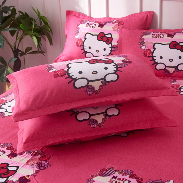 91家纺网 家纺一手货源 找家纺 诗洋洋家纺 大版加厚磨毛四件套床单款 粉红kt