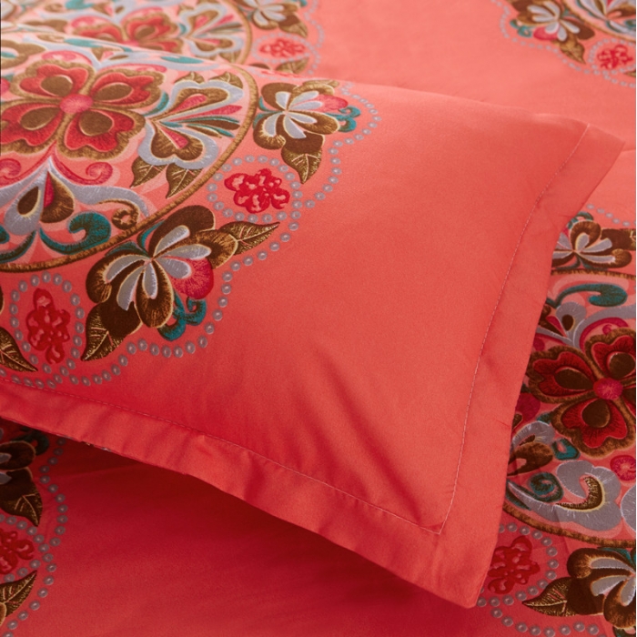 91家纺网 家纺一手货源 找家纺 诗洋洋家纺 大版加厚磨毛四件套床单款 富贵花颜