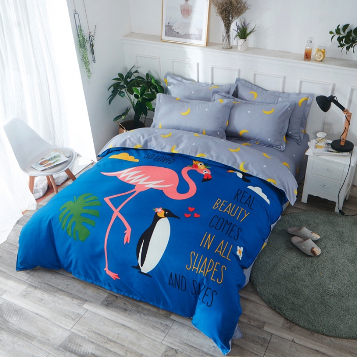 91家纺网 家纺一手货源 找家纺 诗洋洋家纺 大版加厚磨毛四件套床单款 刚好遇见