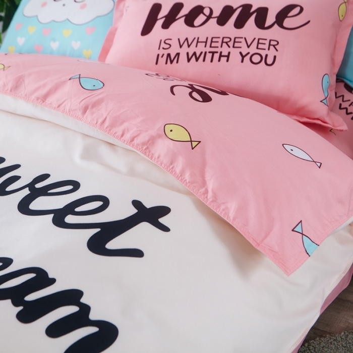 91家纺网 家纺一手货源 找家纺 诗洋洋家纺 大版加厚磨毛四件套床单款 快乐伙伴