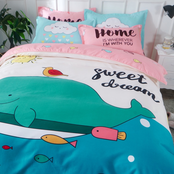 91家纺网 家纺一手货源 找家纺 诗洋洋家纺 大版加厚磨毛四件套床单款 快乐伙伴