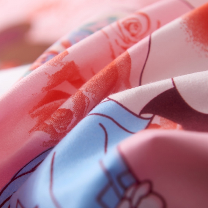 91家纺网 家纺一手货源 找家纺 诗洋洋家纺 大版加厚磨毛四件套床单款 两小无猜